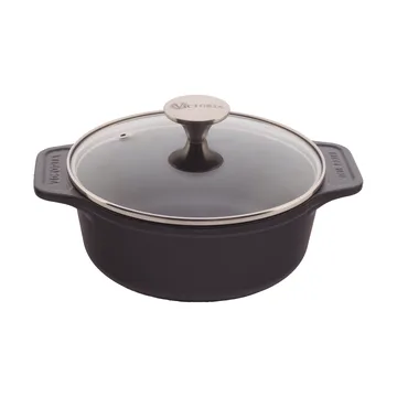 Victoria gryta gjutjärn glaslock pre-seasoned - 1,9 L - Victoria