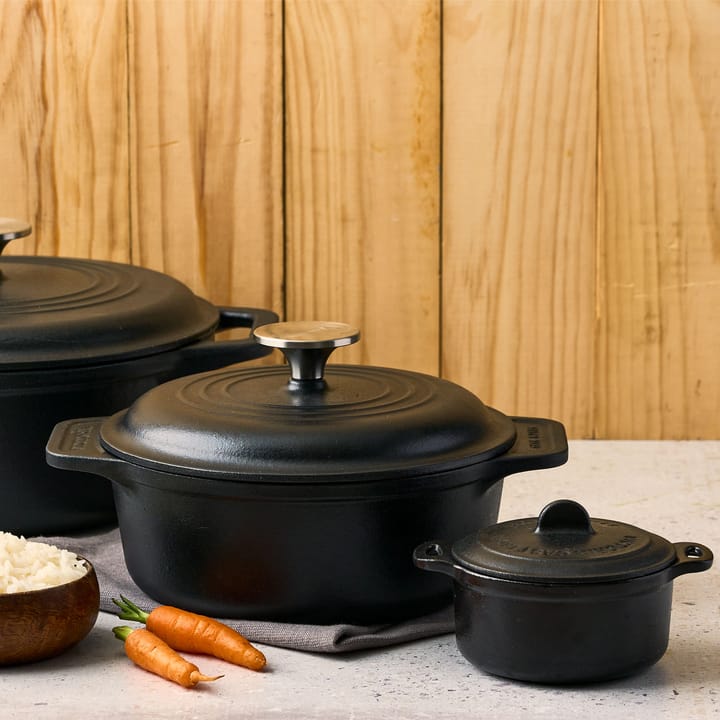 Victoria gryta gjutjärn pre-seasoned, 1,9 L Victoria