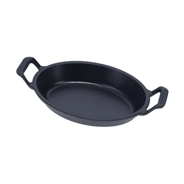 Victoria oval gryta gjutjärn pre-seasoned - 27,1x15,5 cm - Victoria