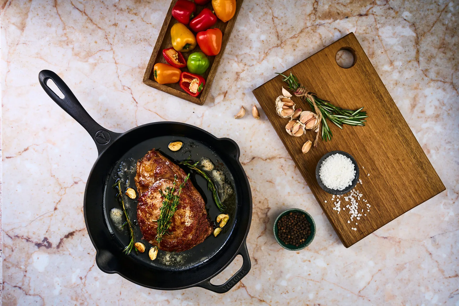 Victoria stekpanna gjutjärn pre-seasoned, Ø30 cm Victoria