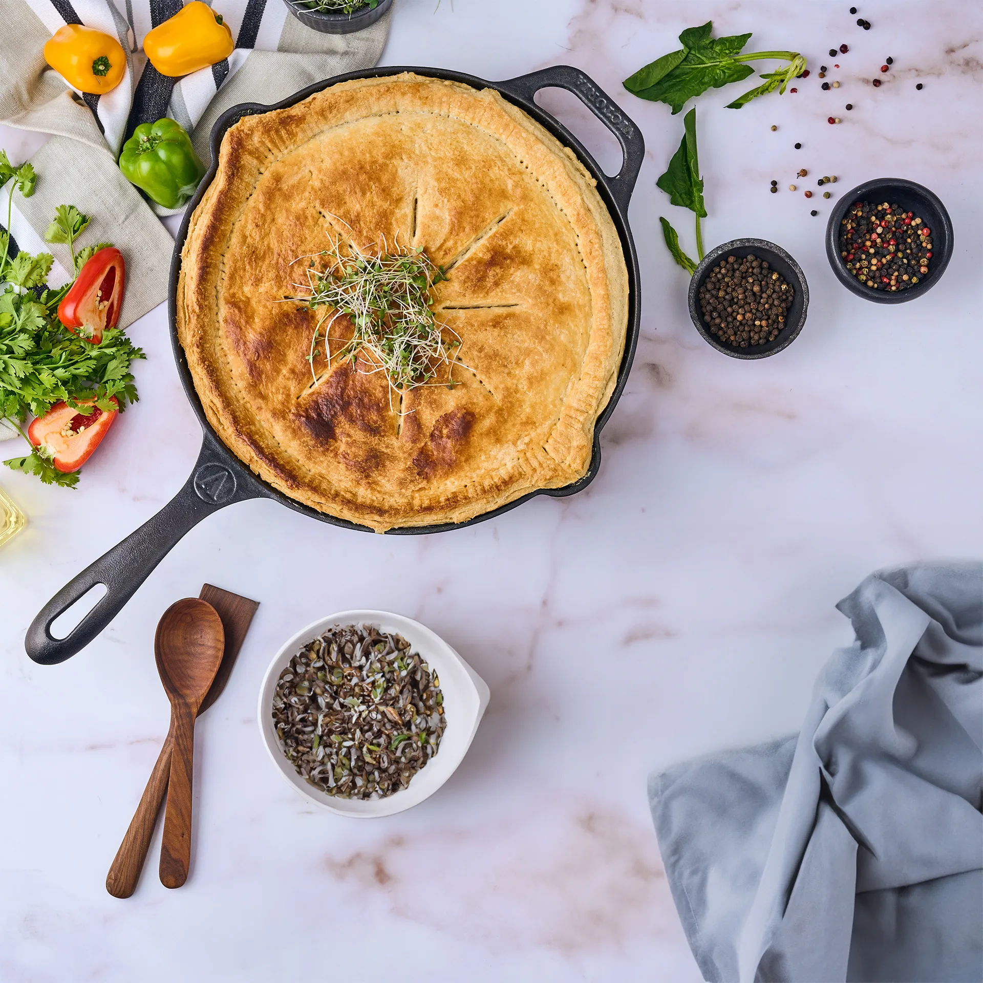 Victoria stekpanna gjutjärn pre-seasoned, Ø30 cm Victoria