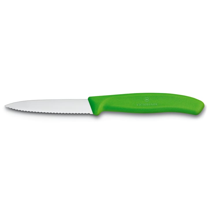 Swiss Classic grönsaks-/skalkniv tandad 8 cm - Grön - Victorinox