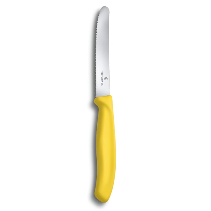 Swiss Classic korv-/tomatkniv 11 cm, Gul Victorinox