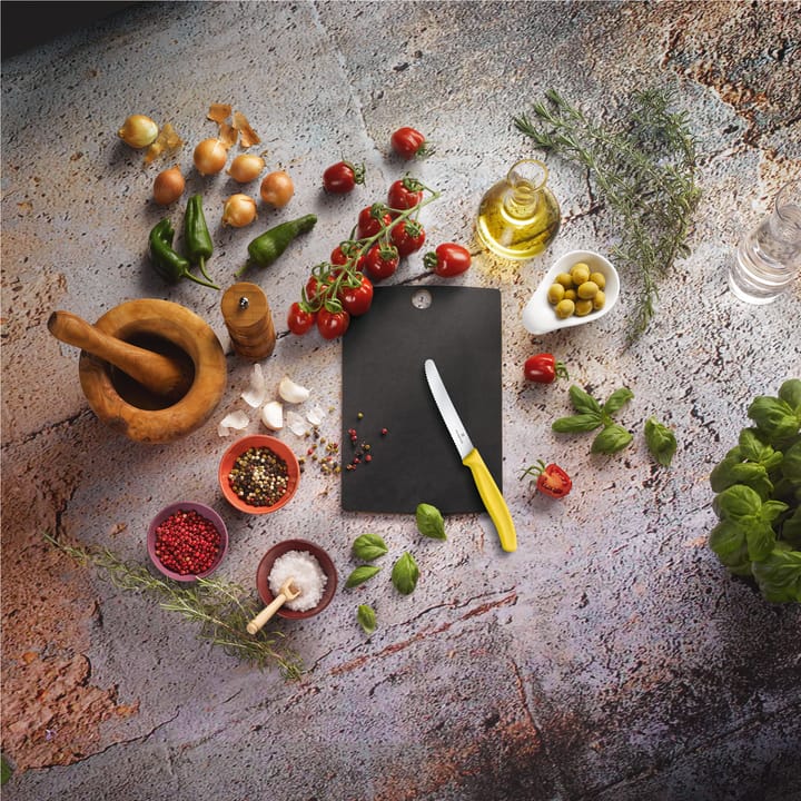 Swiss Classic korv-/tomatkniv 11 cm, Gul Victorinox