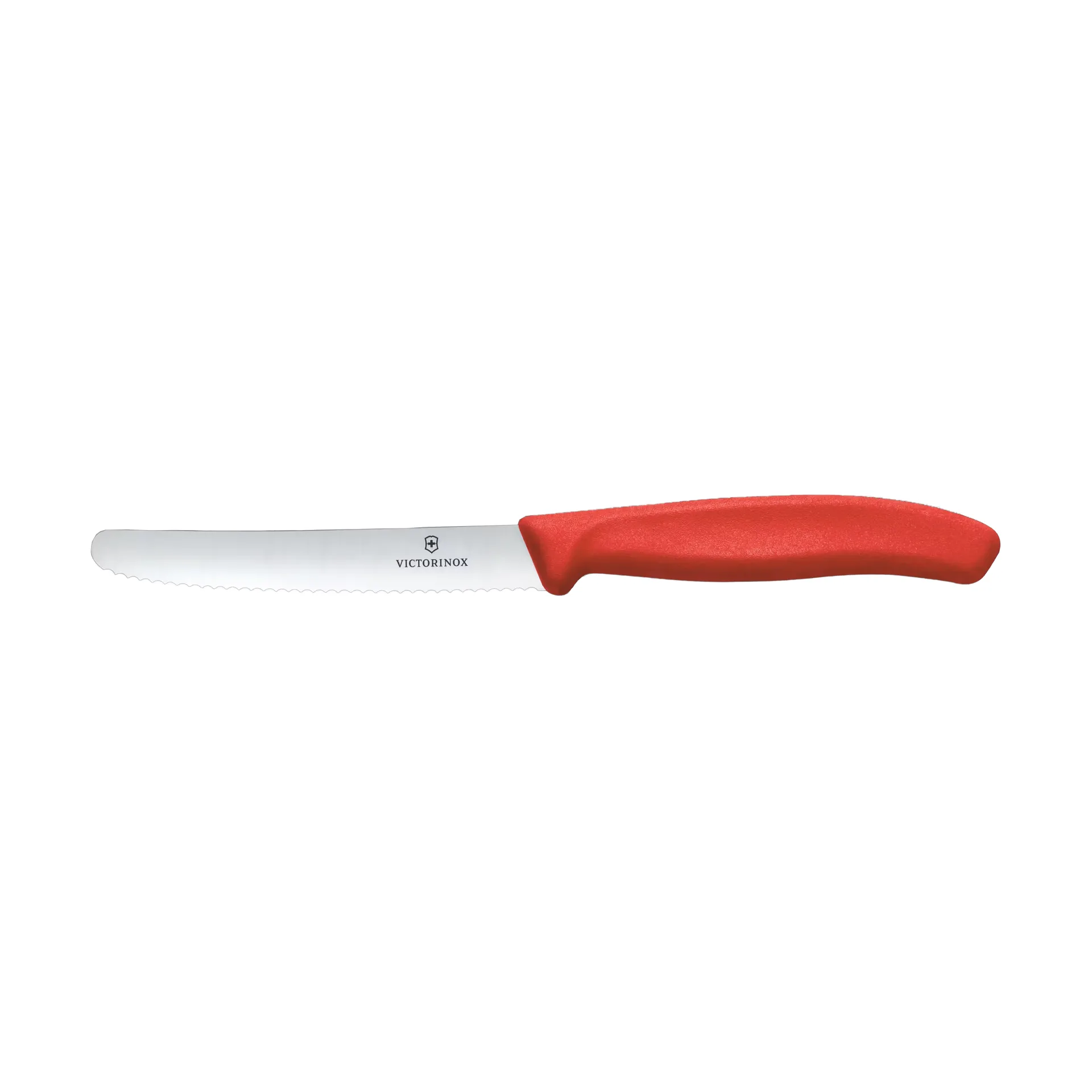 Swiss Classic korv-/tomatkniv tandad 11 cm, Röd Victorinox