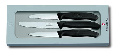 Victorinox grönsaks- & skalknivset 3 delar Svart | Skandinavisk Design | Knivset | Svart