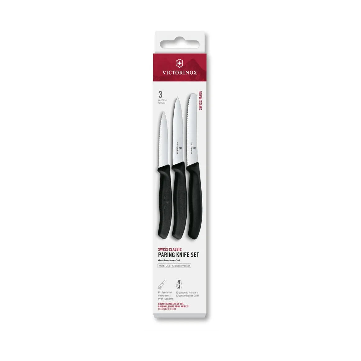 Victorinox Swiss Classic skalknivsset 3-delar, Svart Victorinox