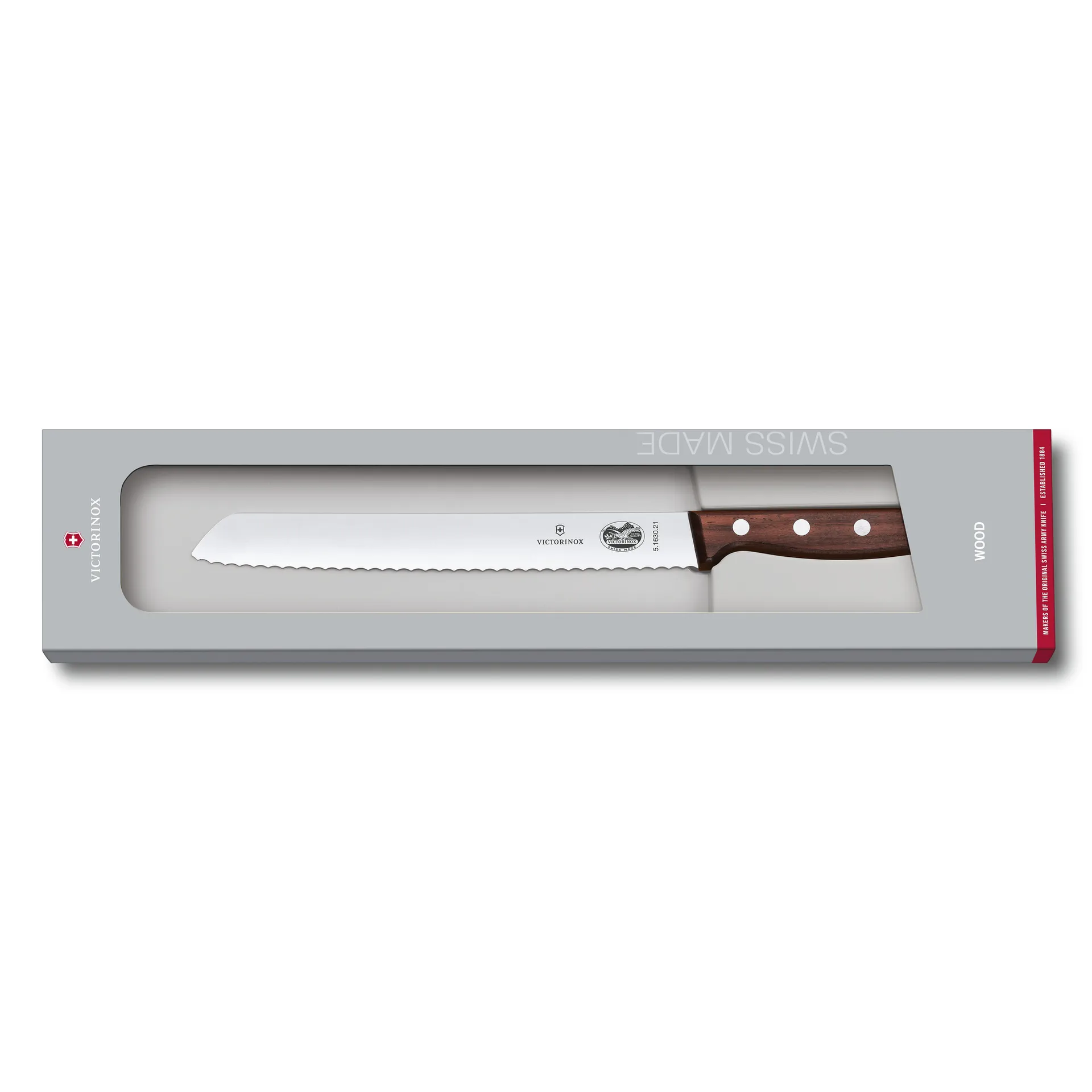 Wood brödkniv 21 cm, Rostfritt stål-lönn Victorinox