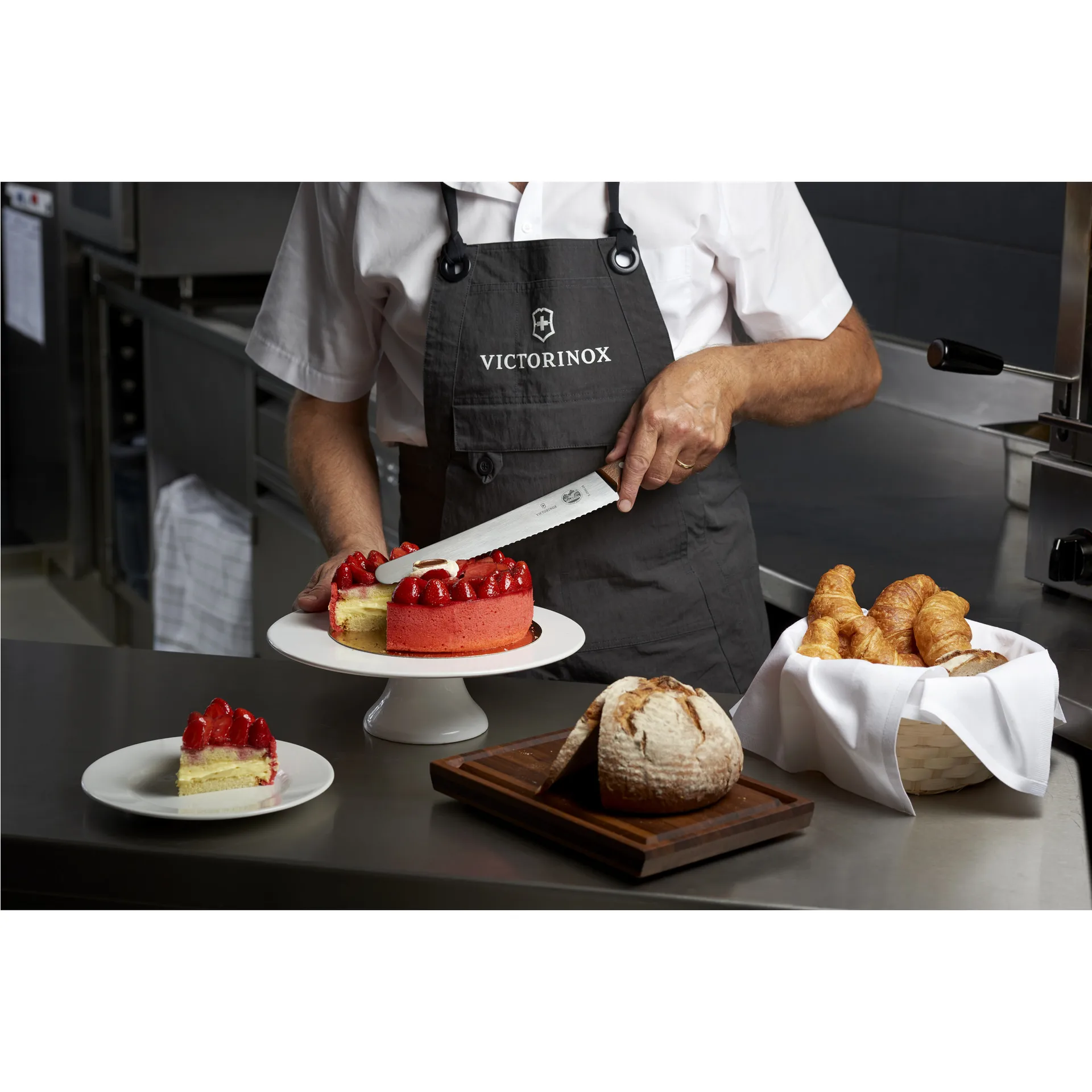 Wood brödkniv 26 cm, Rostfritt stål-lönn Victorinox