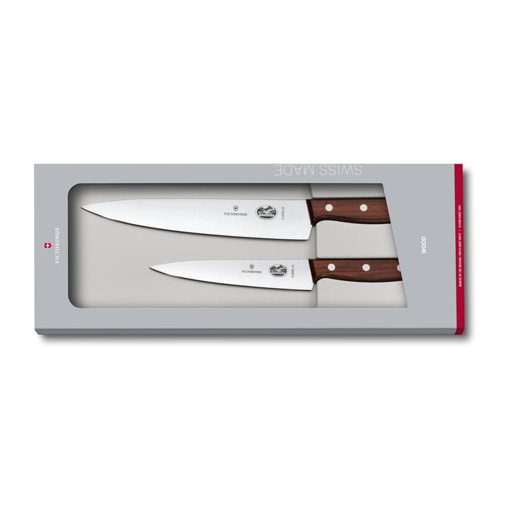 Wood knivset kockknivar - Rostfritt stål-lönn - Victorinox