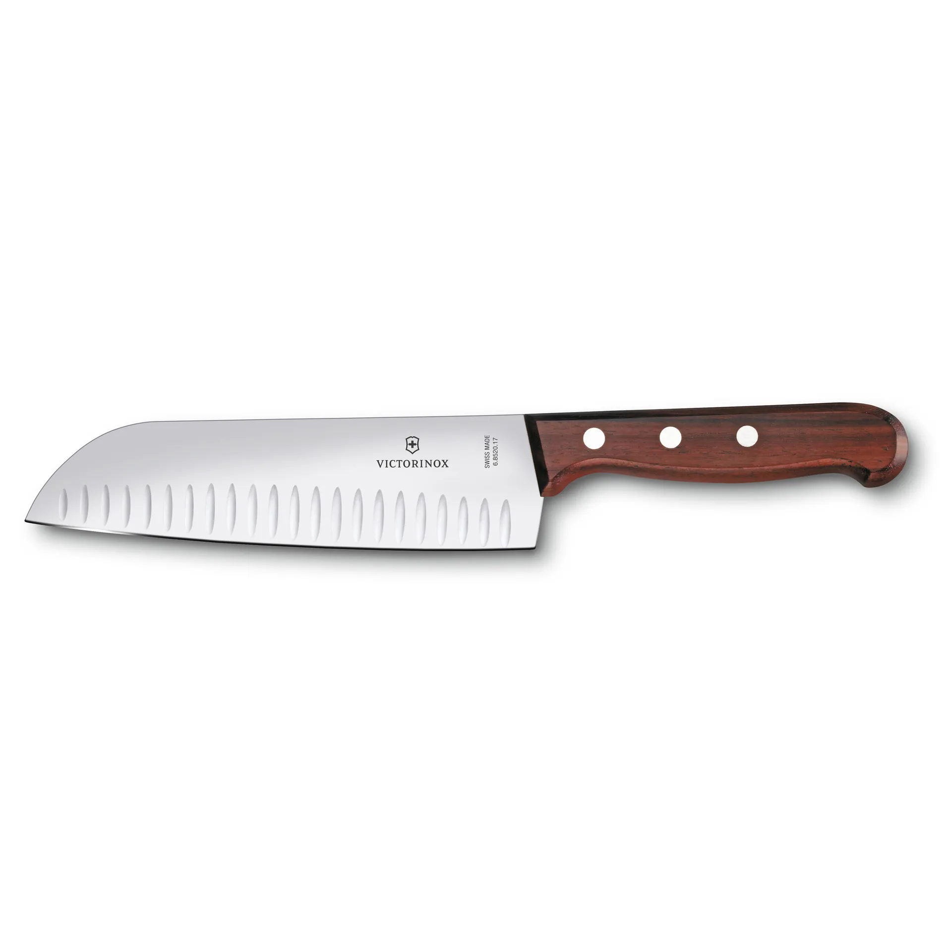 Wood santokukniv olivslipad 17 cm, Rostfritt stål-lönn Victorinox