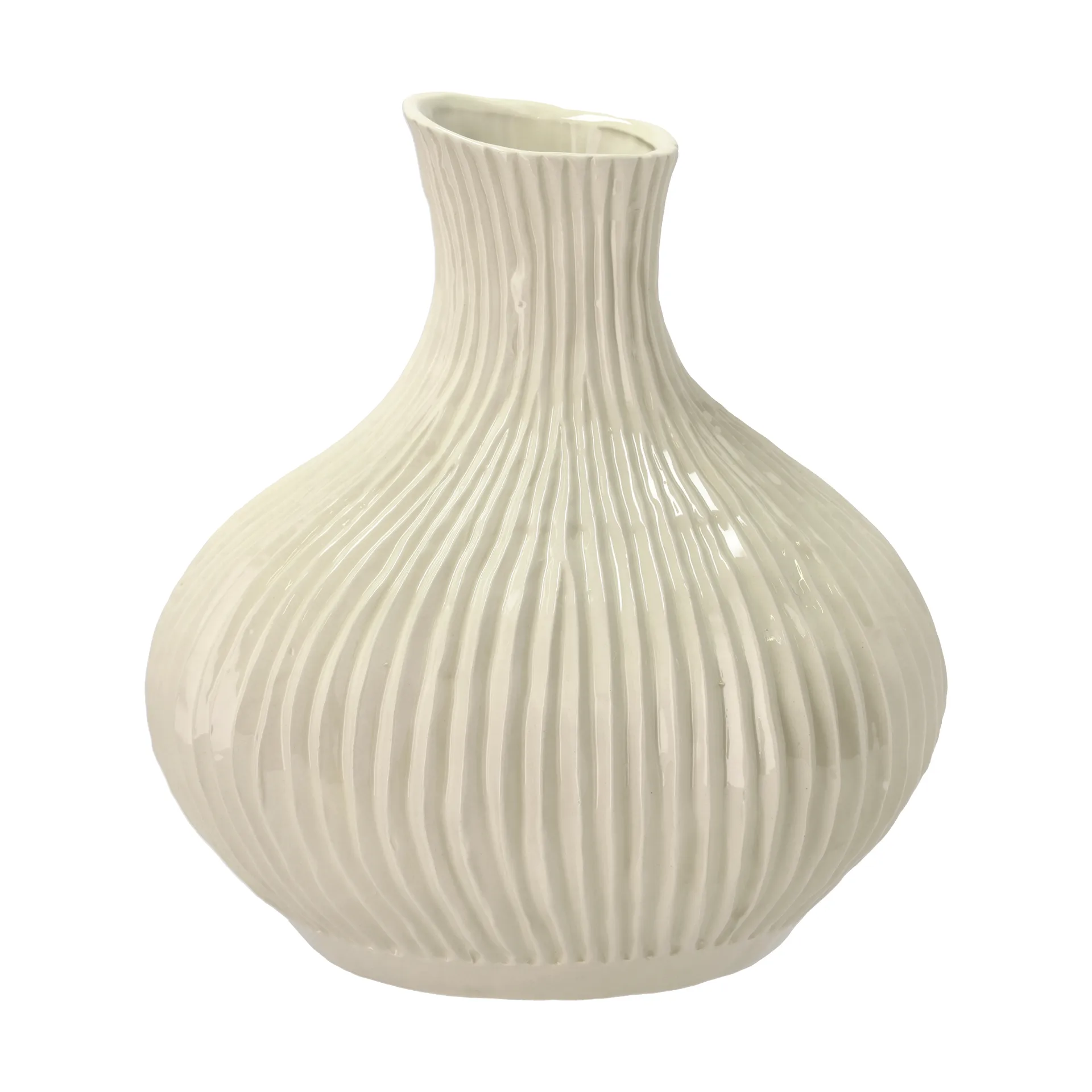 Eik vas 33,5xØ31 cm, Gräddvit Villa Collection