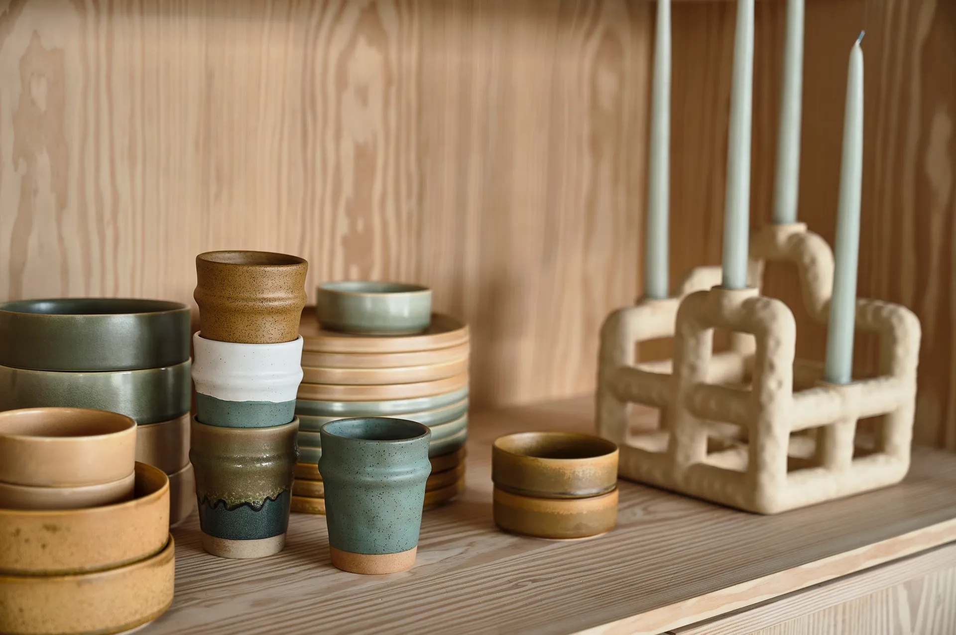 Evig mugg 35 cl, Grön-brun Villa Collection