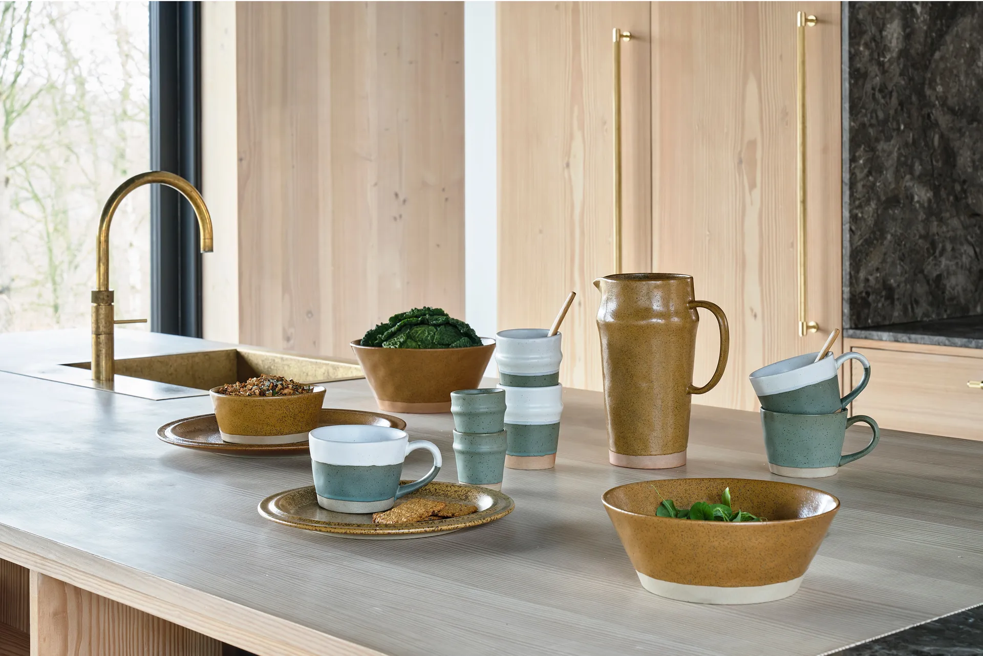 Fjord serveringsskål Ø19 cm, Brown Villa Collection