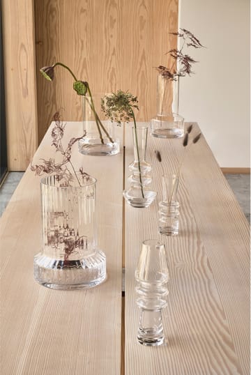 Hvils glasvas Ø19 cm - Clear - Villa Collection