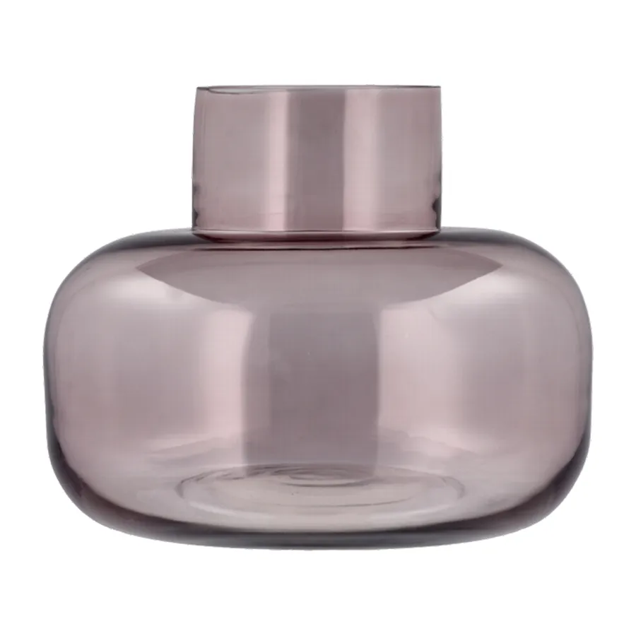 Kehl glasvas Ø24,8 cm, Ljusröd Villa Collection