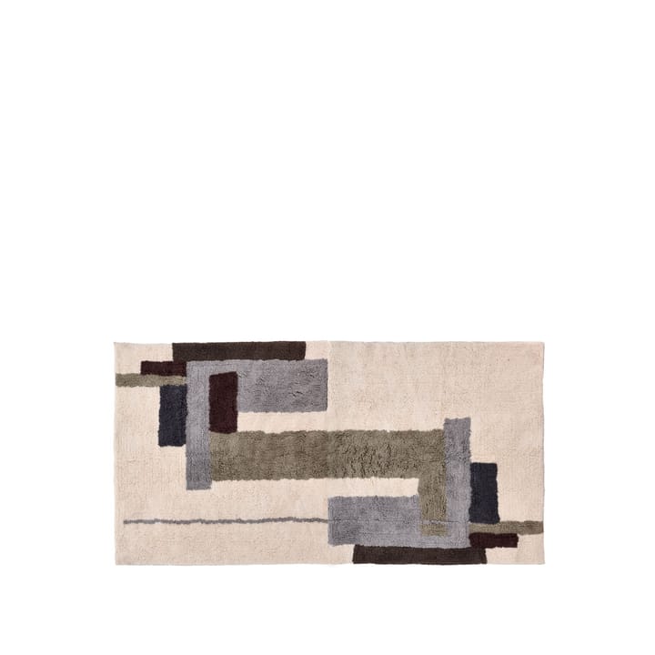 Laerk matta - grå/offwhite, 90x180 cm - Villa Collection