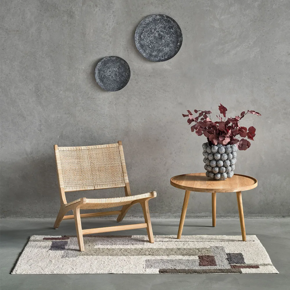 Laerk matta, Grå/offwhite, 90x180 cm Villa Collection