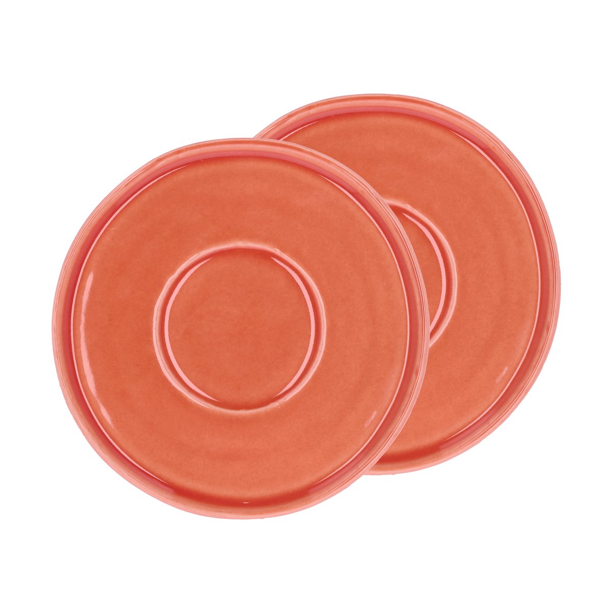 Villa Collection Styles tefat 13 cm 2-pack Amber | Skandinavisk Design | Kaffefat & Tefat | Orange