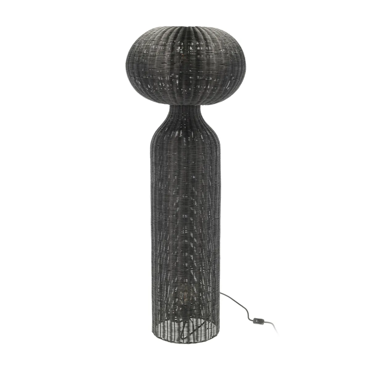 Villa Collection Werna golvlampa Ø50x130 cm Black rattan