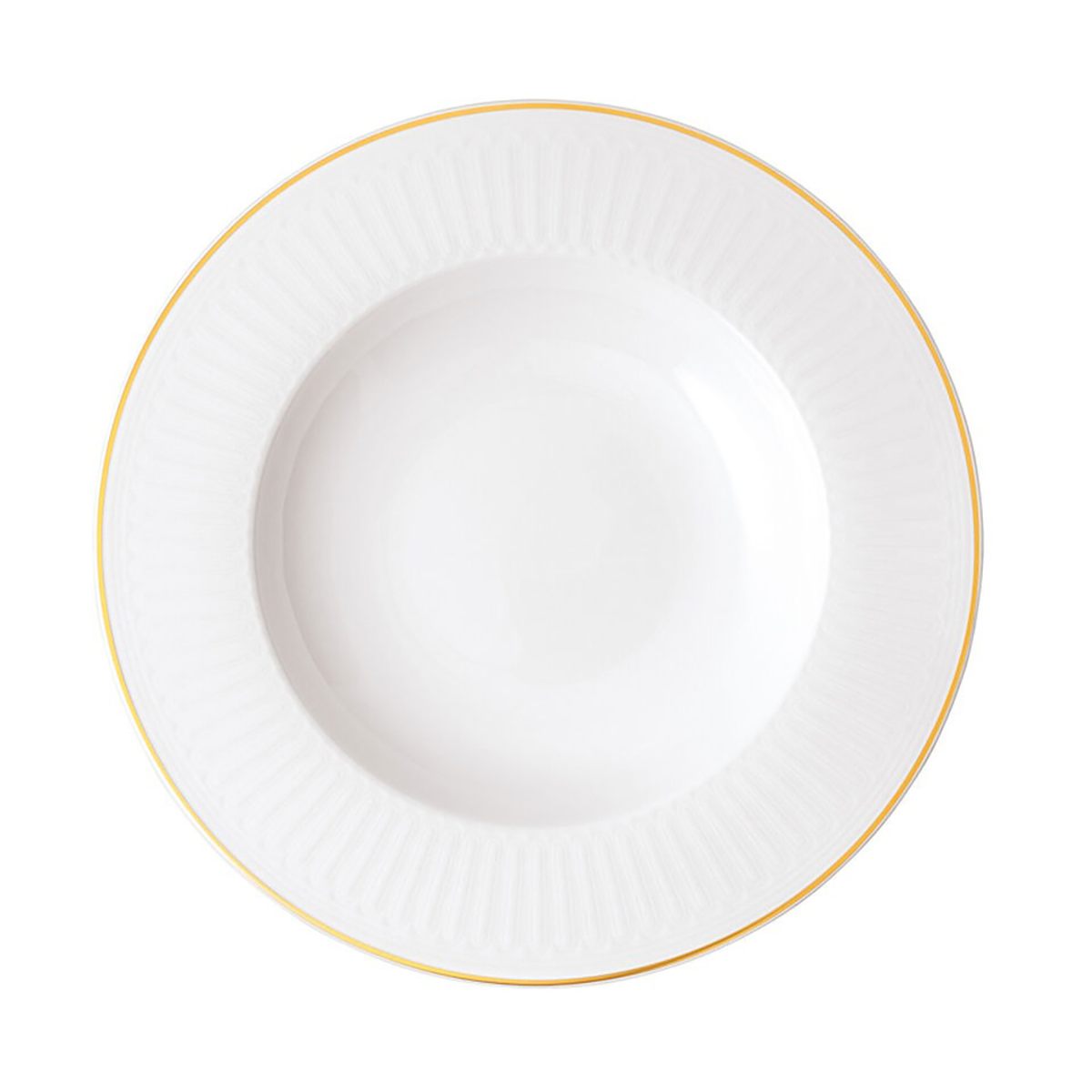 Villeroy & Boch Château Septfontaines djup tallrik 24,5x3,5 cm Vit-guld