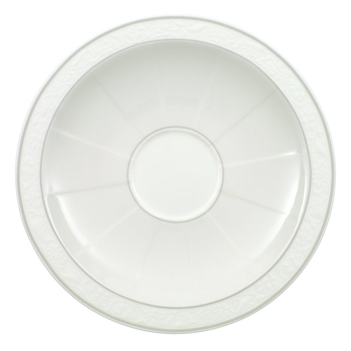 Villeroy & Boch Gray Pearl kaffe/tefat 16 cm | Skandinavisk Design | Kaffefat & Tefat | Vit