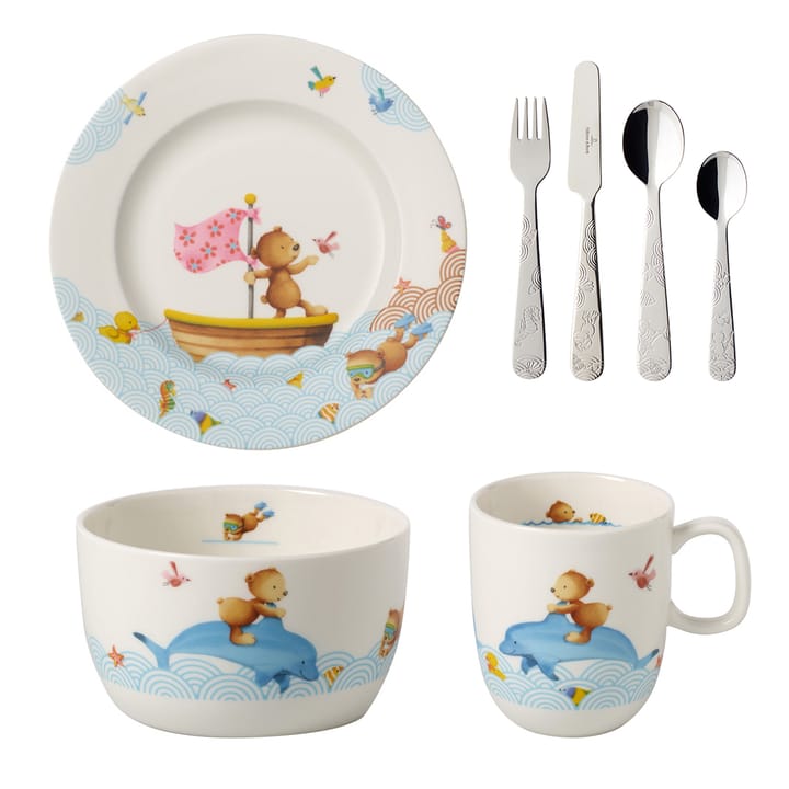 Happy as a Bear barnservis och bestick - 7 delar - Villeroy & Boch