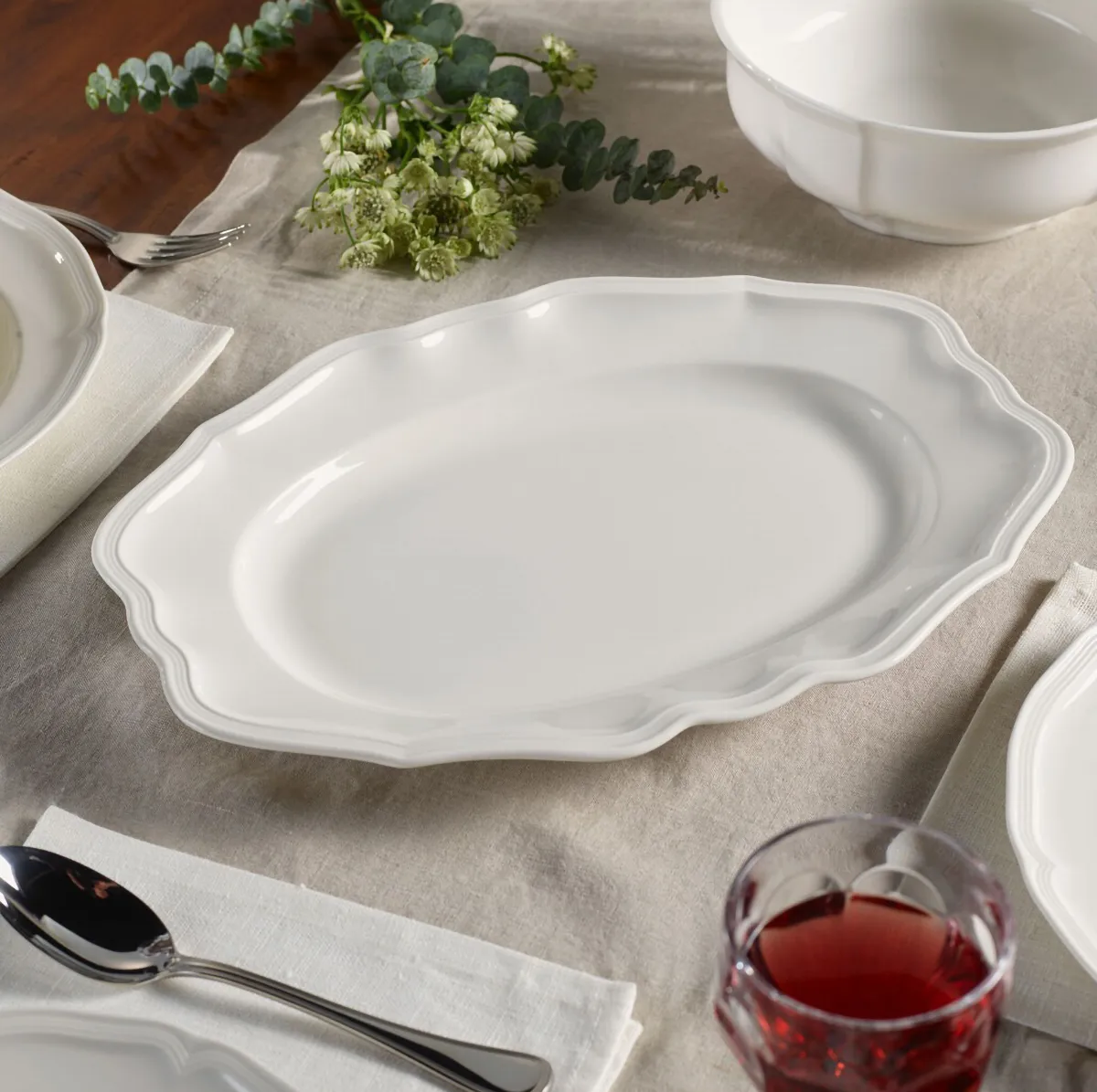 Manoir serveringsfat 37 cm, Vit Villeroy & Boch