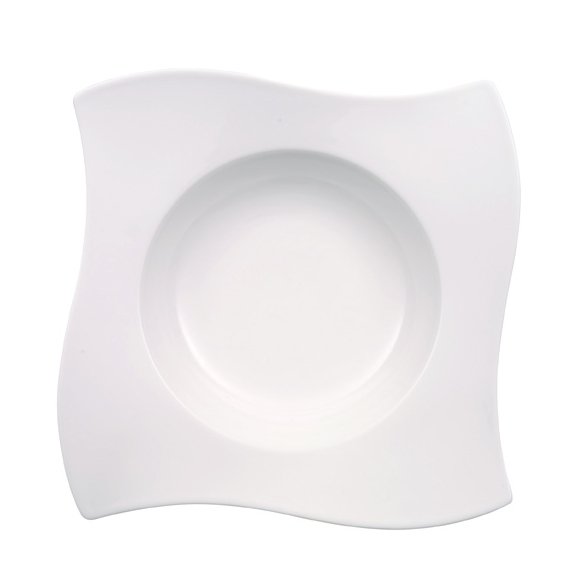 Villeroy & Boch NewWave djup tallrik 24x24 cm | Skandinavisk Design | Djupa tallrikar | Vit