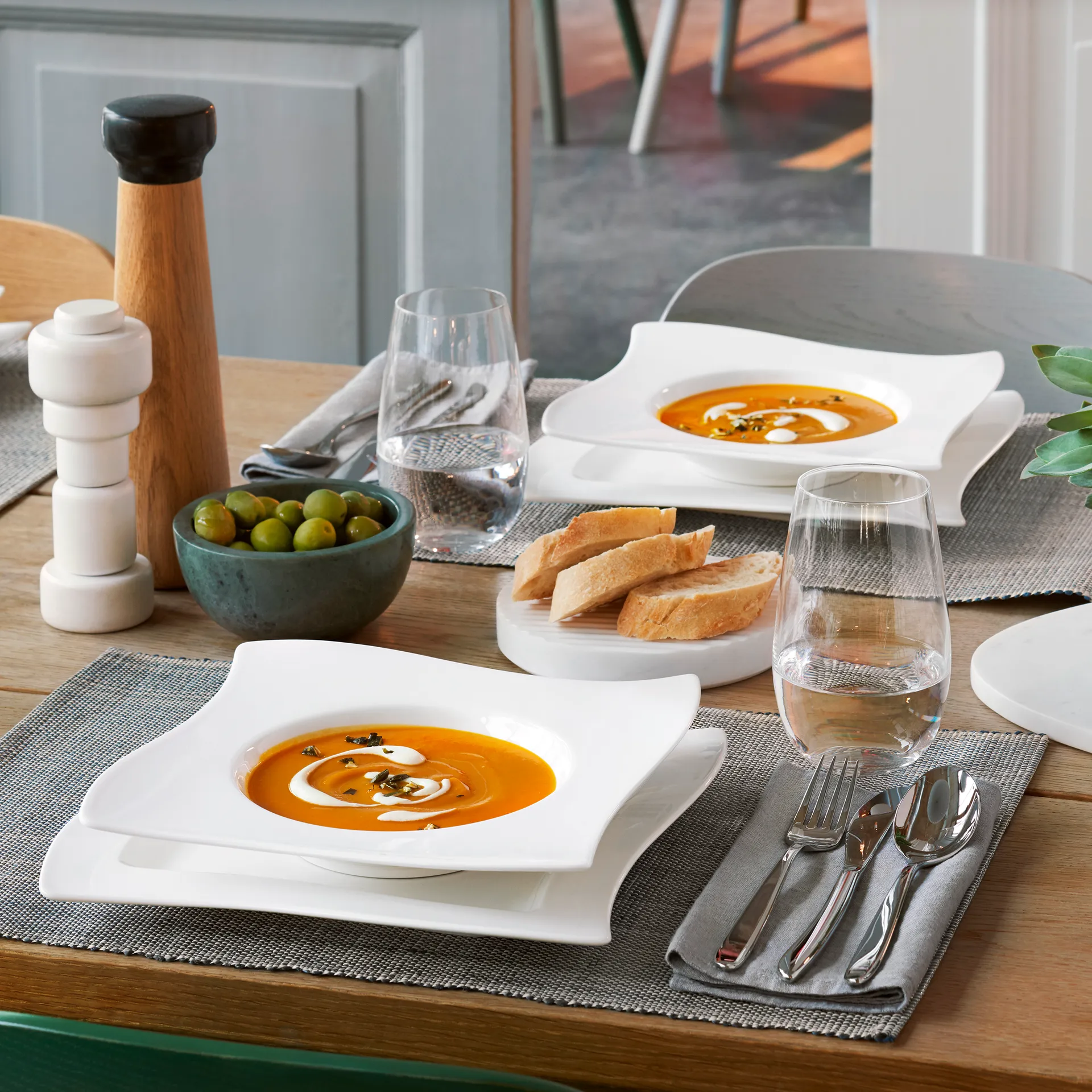 NewWave serveringsfat 34x34 cm, Vit Villeroy & Boch