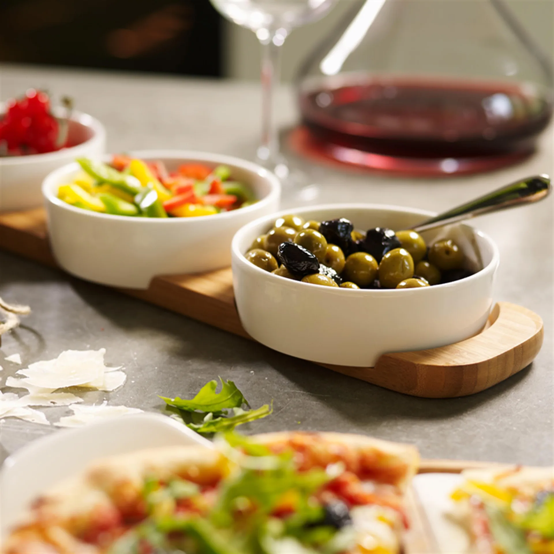 Pizza Passion serveringsskål 4 delar, bambu Villeroy & Boch