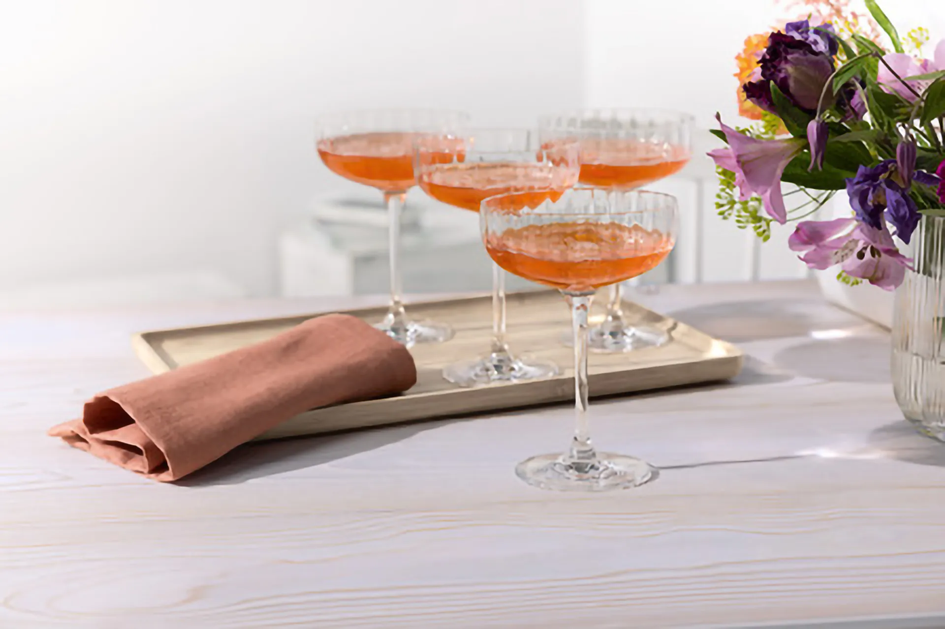 Rose Garden champagnekupa 12 cl 4-pack, Clear Villeroy & Boch