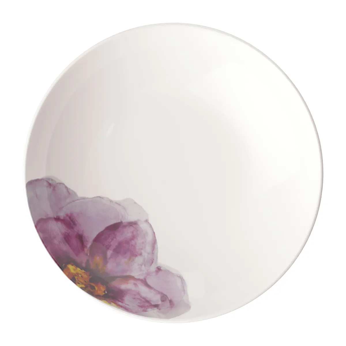 Villeroy & Boch Rose Garden pastatallrik Ø24 cm Vit-röd