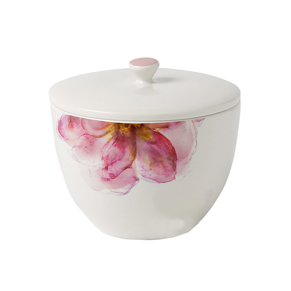 Villeroy & Boch Rose Garden teburk med lock 13,5 cm Vit