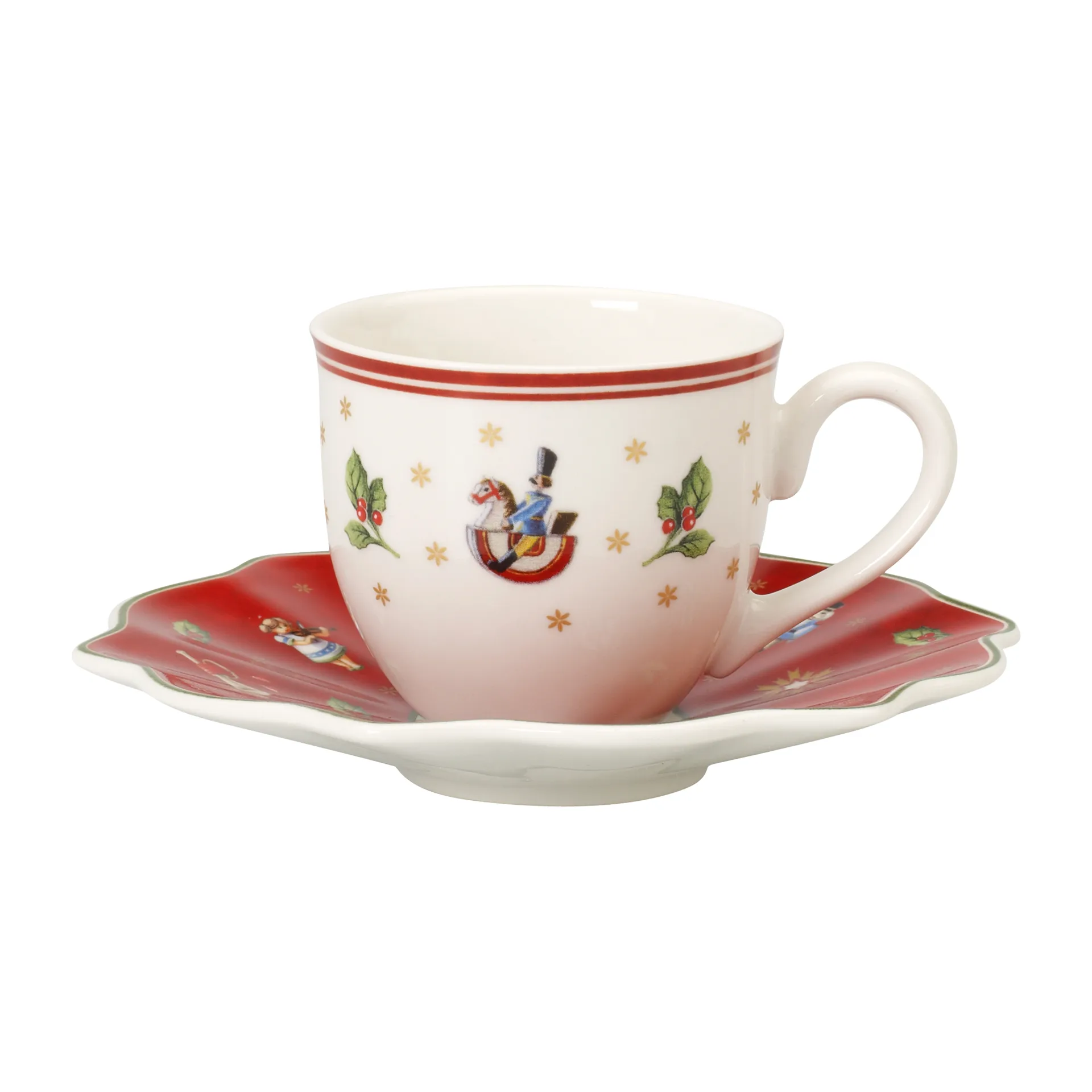 Toy's Delight espressokopp med fat, Vit-röd Villeroy & Boch