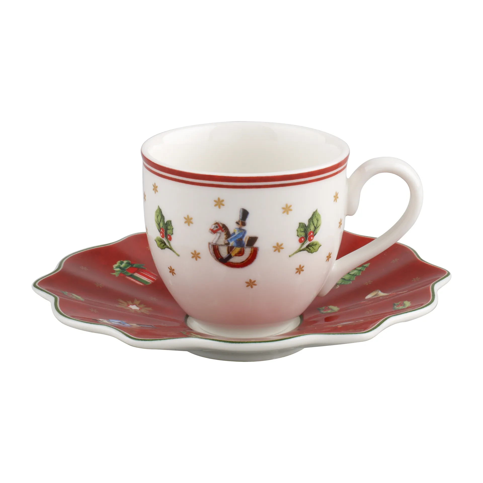 Toy's Delight espressokopp med fat, Vit-röd Villeroy & Boch