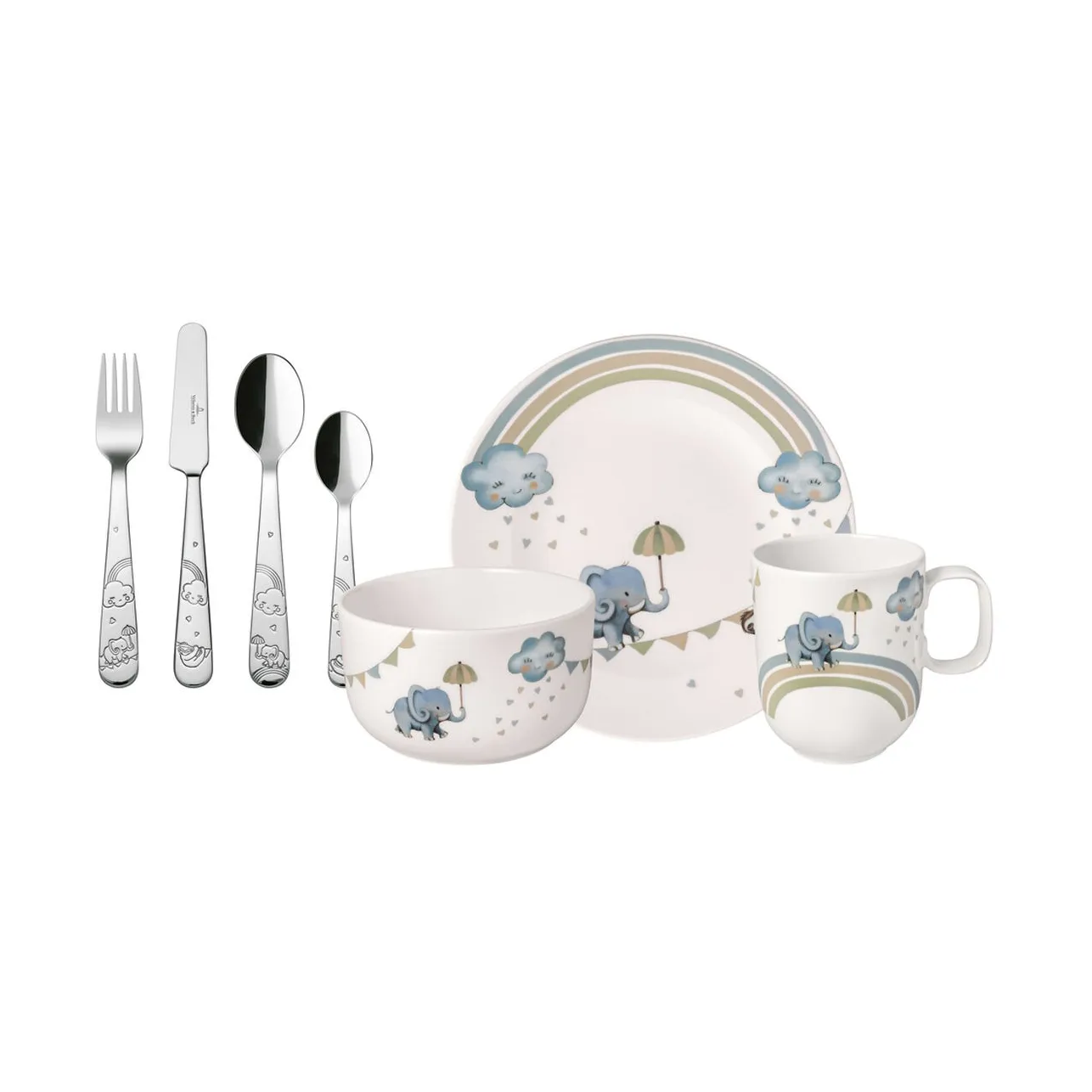 Walk like an Elephant barnservis och bestick, 7 delar Villeroy & Boch