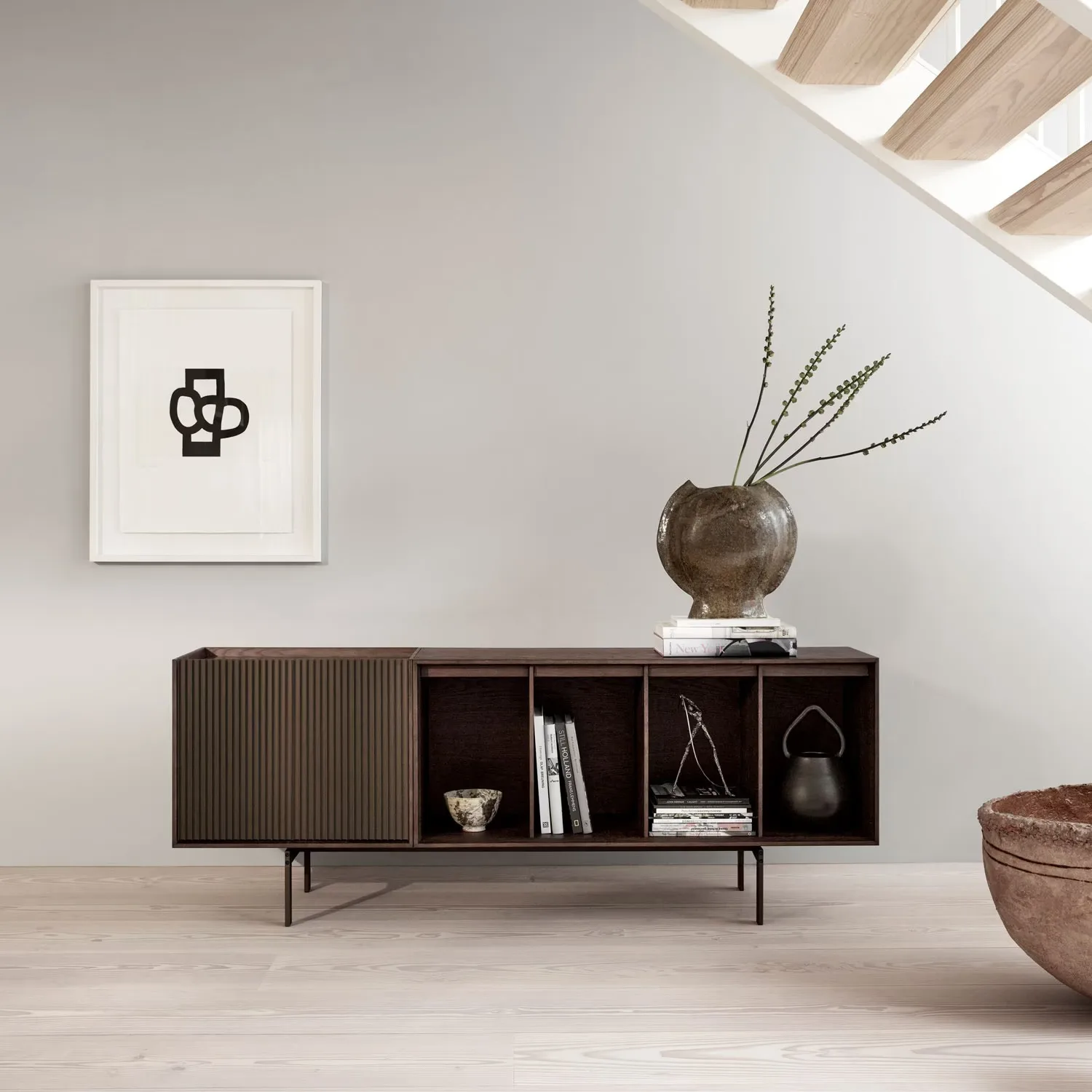 Vipp Cabinet Chimney sideboard 176,8x38x68 cm, Dark oak Vipp