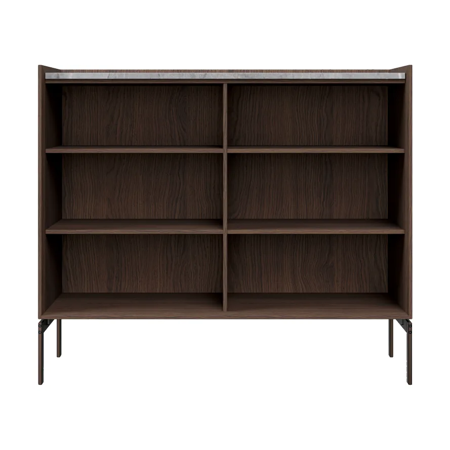 Vipp Cabinet H3 sideboard med ben, Dark oak-marble Vipp