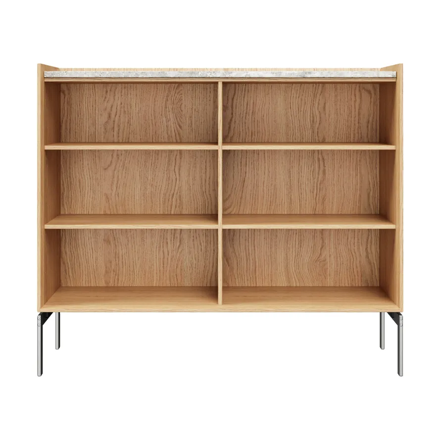 Vipp Cabinet H3 sideboard med ben, Light oak-marble Vipp