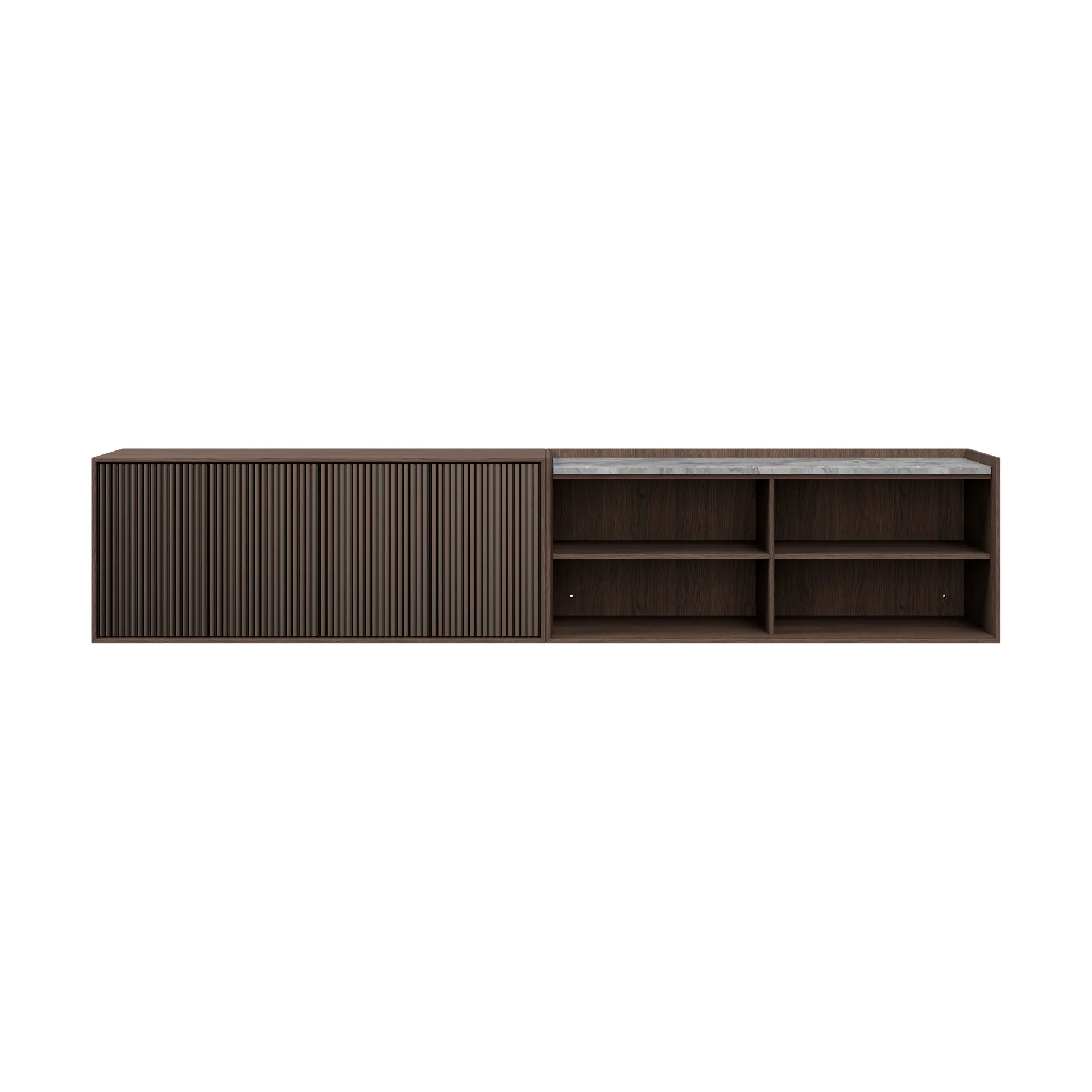 Vipp Cabinet H6 sideboard, Dark oak-marble, doors Vipp
