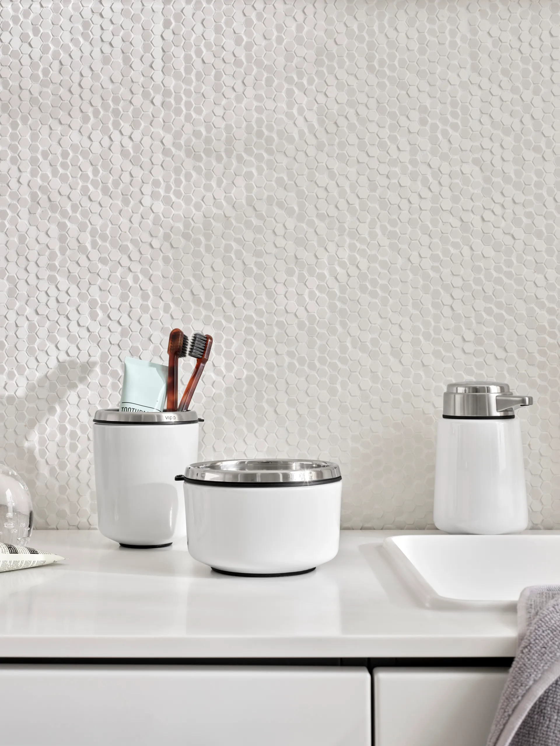 Vipp10 förvaringsburk Ø12 cm, White Vipp