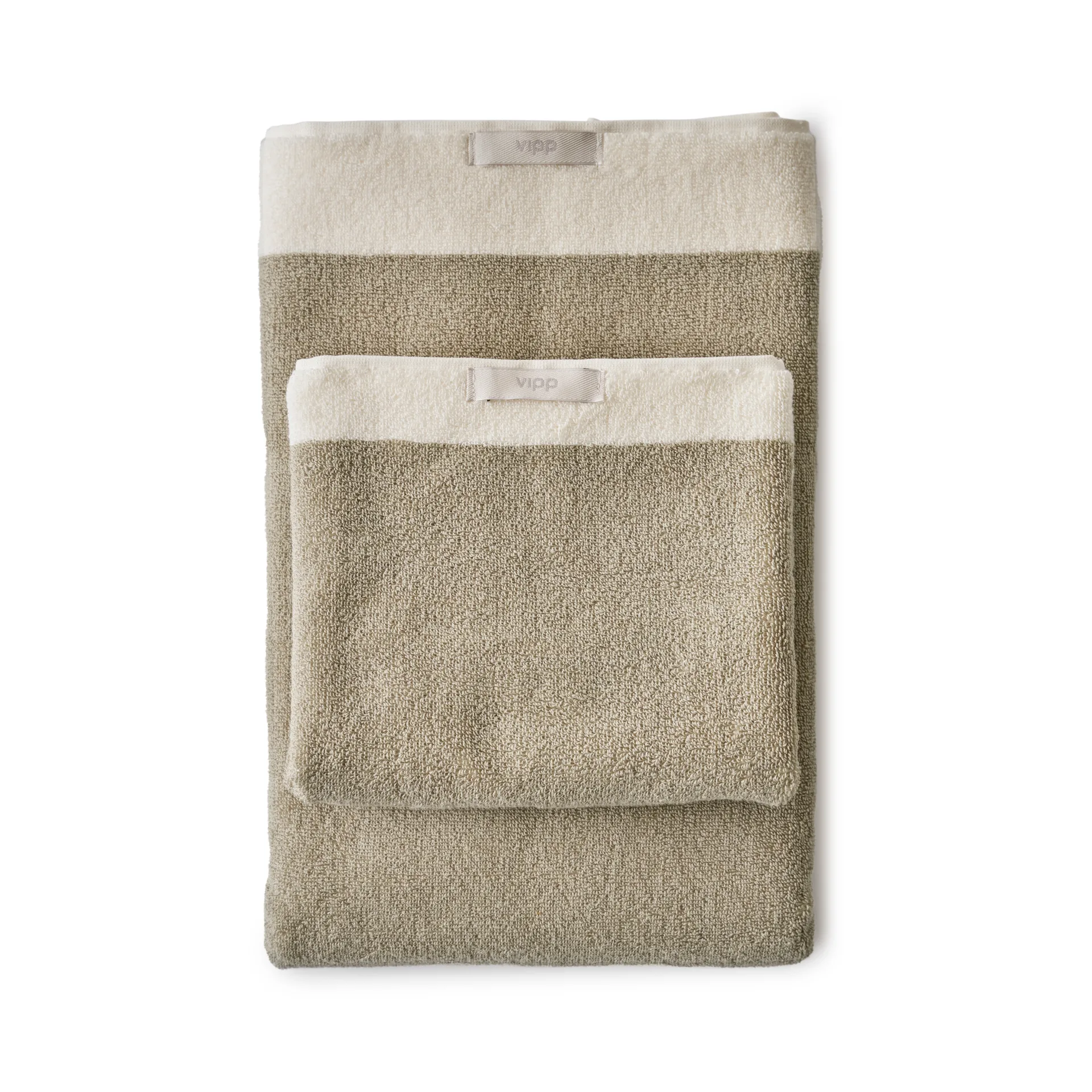 Vipp105 strandhandduk, Khaki, 100x180 cm Vipp