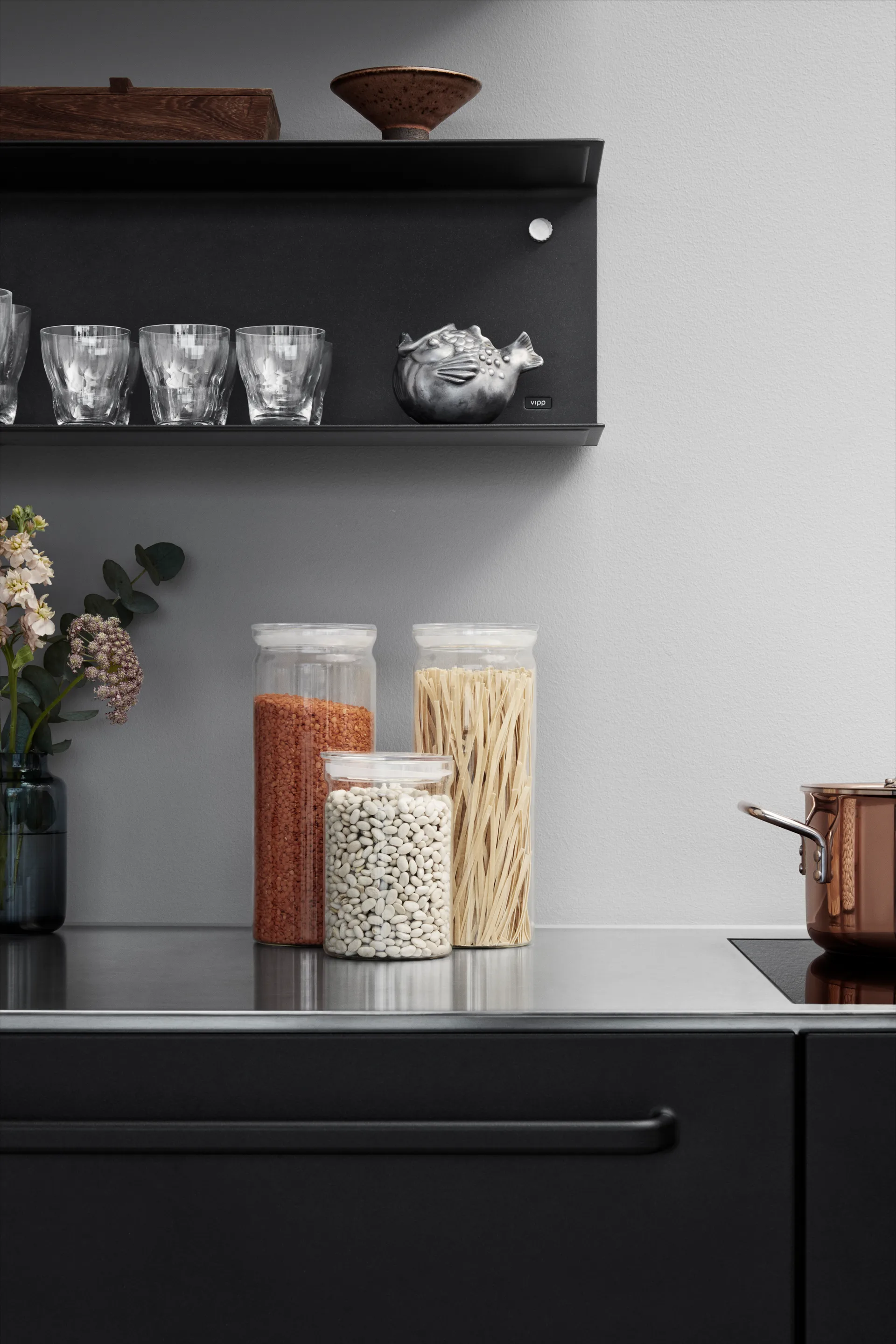 Vipp253 behållare glas 0,9 l, Clear Vipp