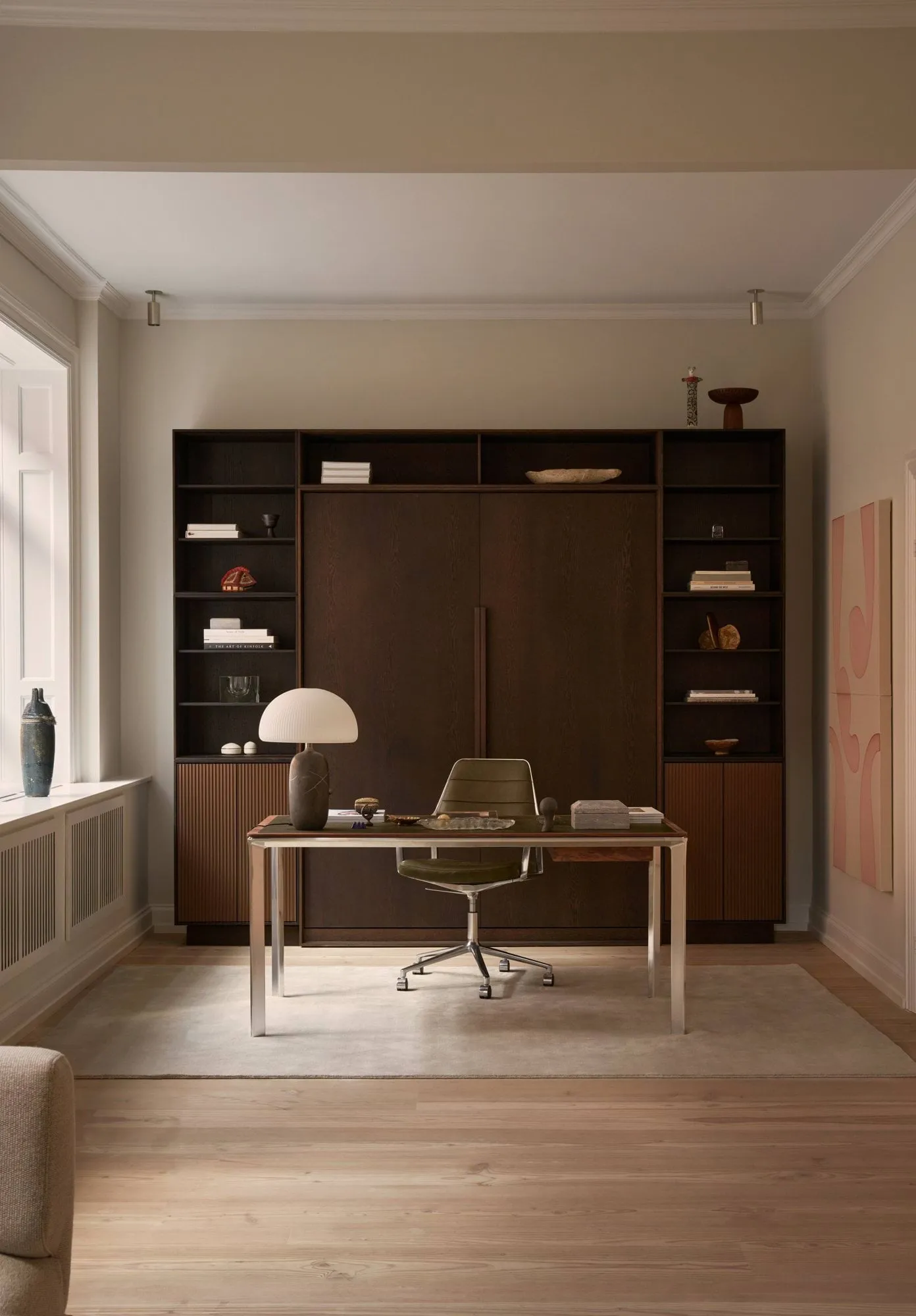 Vipp432 skrivbord, Bosco leather-dark oak Vipp