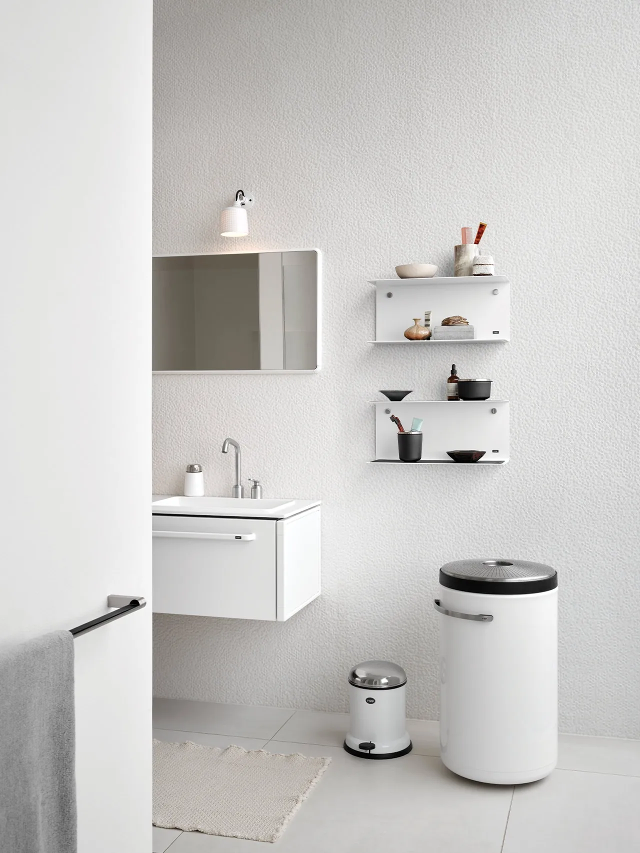 Vipp441 tvättkorg Ø39x69 cm, Glossy white Vipp