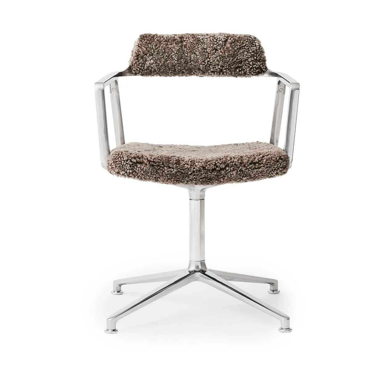 Vipp452 kontorsstol curly limited edition Brown Sheepskin