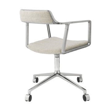 Vipp452 Swivel kontorsstol med hjul - Wavy off white-light grey-pol. aluminium - Vipp