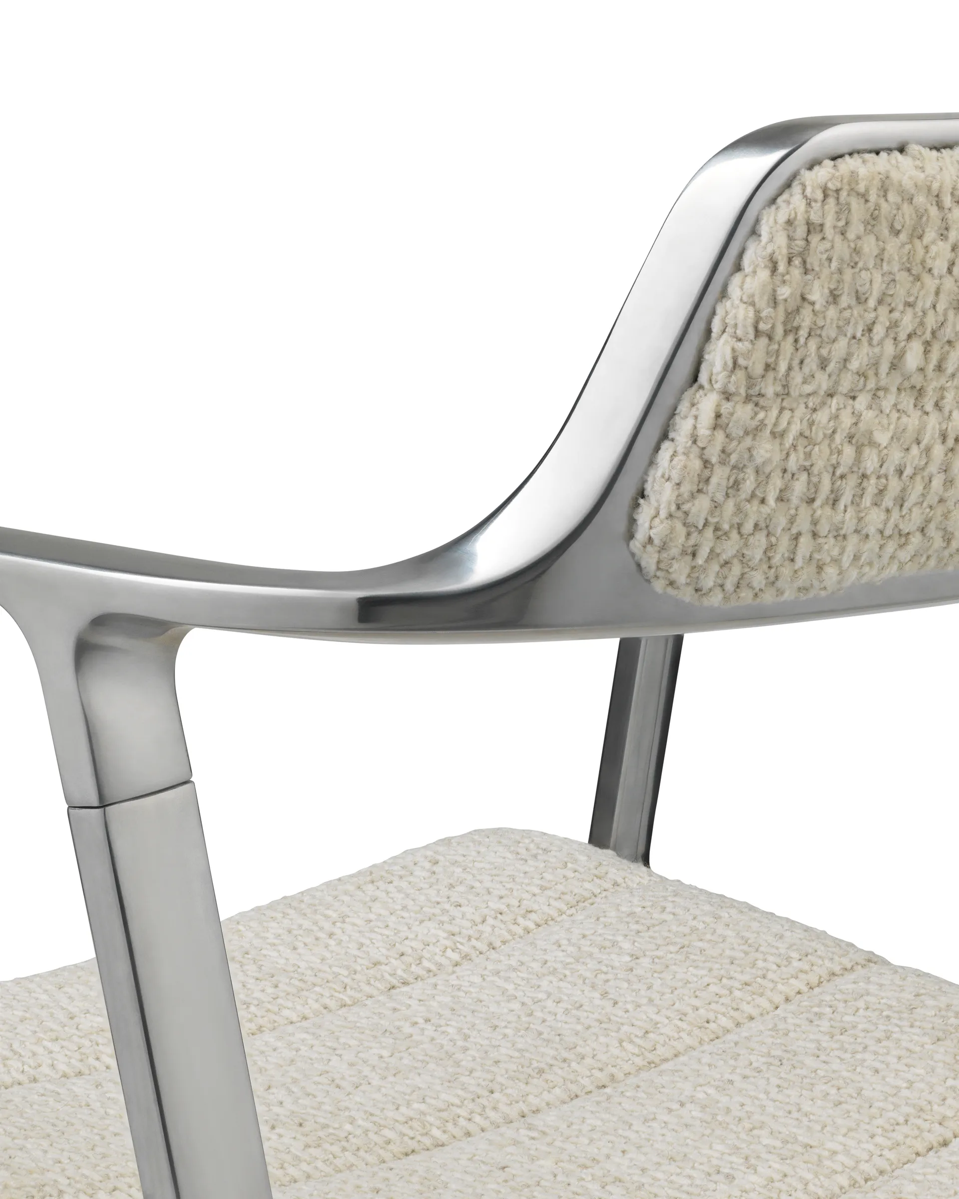 Vipp452 Swivel kontorsstol med hjul, Wavy off white-light grey-pol. aluminium Vipp