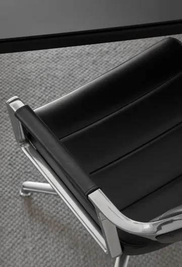 Vipp453 Swivel kontorsstol - Leather black-pol. aluminium - Vipp